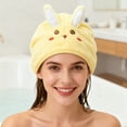 thumbnail image 4 of PEIBang Cute Bunny Microfiber Hair Towel Wrap,Hair Drying Towels Rapid Dry Twist Hair Towel for Women,Easter Bathroom Decorations, 4 of 6