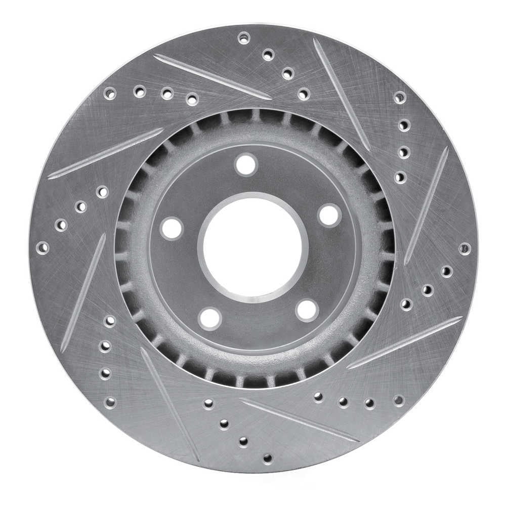 Dynamic Friction Company 631-63007L DFC Brake Rotor - Drilled And Slotted - Silver