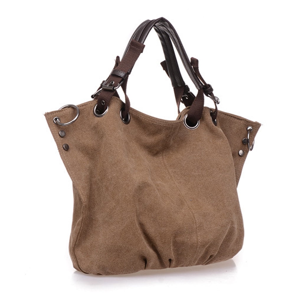 Women Tote Bag Canvas Travel Handbag Foldable Large Capacity Hand Pouch Travel Shopping Ladies Shoulder Fashion Bags with Inner Pockets Purse Handbags