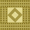 thumbnail image 1 of Ahgly Company Machine Washable Indoor Square Transitional Dark Yellow Green Area Rugs, 6' Square, 1 of 7