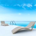 thumbnail image 2 of Pemberly Row Contemporary Pool Chaise Sun Lounger Taupe, 2 of 9