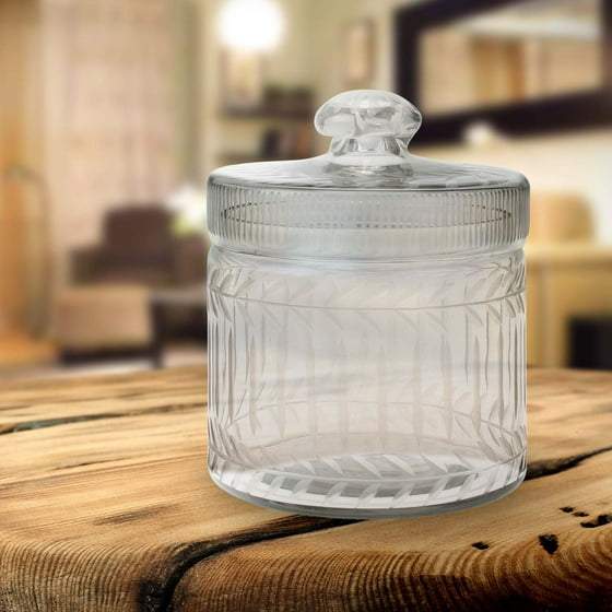STONEBRIAR COLLECTION Clear Cut Glass Trinket Box with Lid