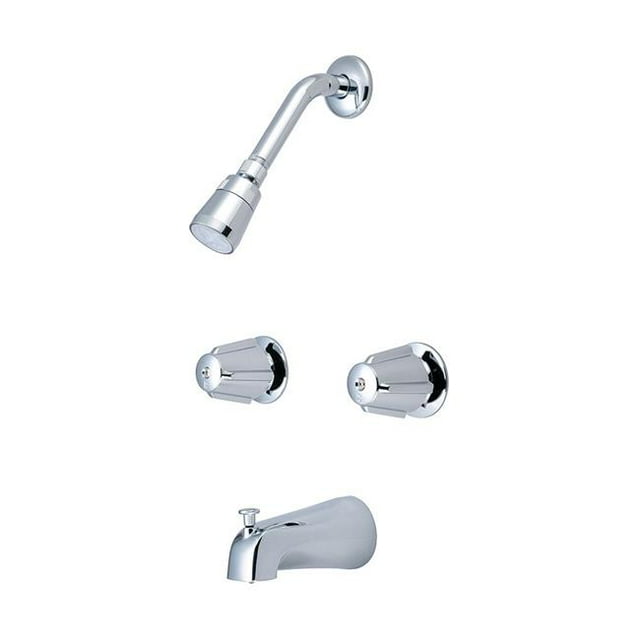 Elite P-1210 Ensemble Baignoire et Douche à Deux Poignées - Chrome