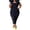 Black, variant on Fesfesfes Plus Size Dress for Women Basic Round Neck Bodycon Dress Solid Color Ripped Short Sleeve Skinny Dress Casual Wear to Work Pencil Dress