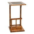 thumbnail image 2 of Marv Side Table with Magazine Rack, 13 Inch, Rustic Oak Finish Wood, 2 of 8