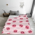 thumbnail image 5 of Honeii Cute Pig Nose Print Fleece Blanket - Throw Blanket for Bed, Sofa, Couch, Camping, and Travel , Microplush Ultra Soft Warm Blanket-50"x40", 5 of 7