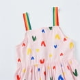 thumbnail image 4 of Penkiiy Toddler Kids Baby Girls Summer Cute Rainbow Shoulder Strap Suspender Dress Easter Dresses for Toddler Girls 1-2 Years Pink 2023 Summer Deal, 4 of 6