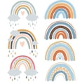 thumbnail image 5 of Pegatinas de pared de arco iris, pegatinas de pared de arco iris, 2 piezas de pegatinas de pared coloridas de PVC, pegatinas de pared esmeriladas de arco iris, para dormitorio, sala de estar (C) oso de fresa Electrónica, 5 of 5