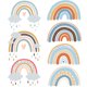 thumbnail image 5 of Pegatinas de pared de arco iris, pegatinas de pared de arco iris, 2 piezas de pegatinas de pared coloridas de PVC, pegatinas de pared esmeriladas de arco iris, para dormitorio, sala de estar (E) ER, 5 of 5