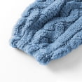 thumbnail image 7 of Mifsaly Womens Fuzzy Fleece Sweatshirt Crewneck Long Sleeve Cable Knit Pullover Sweater Textured Loose Fit Fall Winter Warm Clothes Blue,Free Size, 7 of 7
