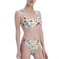 thumbnail image 4 of High Waisted Bikini Sets For Women, Colorful Flowers_E Swimsuits Tummy Control, Two Pieces Bathing Suit, 4 of 8