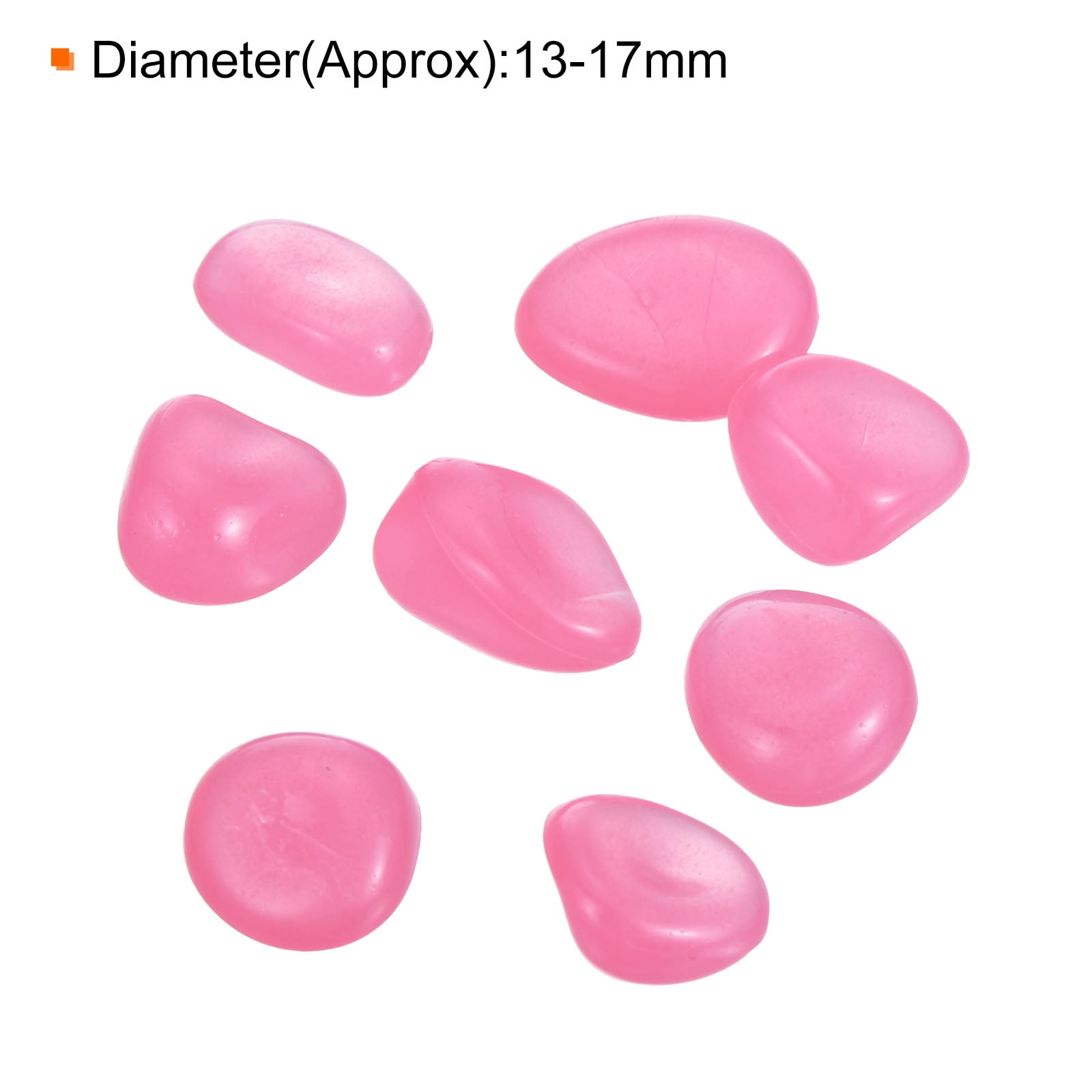 Unique Bargains Glow Rocks Luminous Stones Decor for Potted Plant and Fish Tank Pink