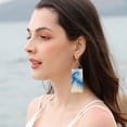 thumbnail image 4 of 2024 Style Boho Tassel Earrings - Handmade Seed Bead 18K gold plated ear hooks boho earrings for women, 4 of 6