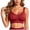 Q89 Red, variant on Mifsaly Womens Wireless Sports Bra with V Neck Wide Shoulder Straps Smooth Molded Cups and Longline Underband Comfortable Active Bralette for Yoga Fitness and Daily