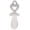 White, variant on Silver Plated 3-D Pink Pacifier - Rope Charm Bead Dangle with Mini 2026