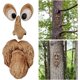 thumbnail image 1 of Decoración de la cara del árbol Cara del árbol Anciano Abrazador de árboles Jardín Mirilla Escultura Tronco Colgante Decoración navideña Ojos grandes Resistente a la intemperie para patio al, 1 of 5