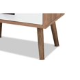 thumbnail image 7 of Baxton Studio Hubbard Mid-Century Modern Two-Tone Natural Brown and White Finished Wood and Black Metal 1-Drawer, 7 of 7