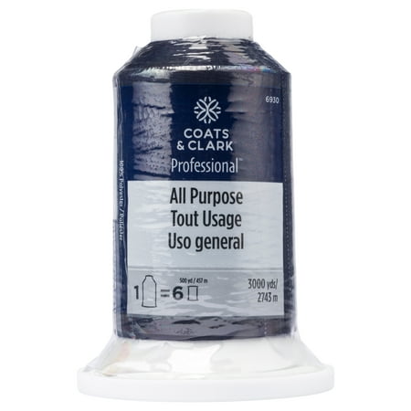 UPC: 0073650052637 | Coats & Clark&trade Professional All Purpose Navy Polyester Thread 3000 Yards 35 Weight