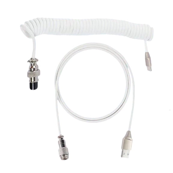 Necvior USB Cable Type C USB Interfaces Coiled USB C Cable for Mechanical Gaming Keyboards