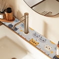 thumbnail image 2 of Yayeee Faucet Mat for Kitchen Sink 30" Diatomite Long Splash Guard Pad, Cute Cartoon Cat, 2 of 7