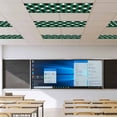 thumbnail image 4 of Fluorescent Light Covers 1 Pack 4x2 ft Vintage Rhombus Ceiling Light Covers Green Black White Light Filters for Classroom, Office & Home, Drop Ceiling Light Covers, 4 of 8