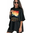 thumbnail image 3 of Plus Size Shirt for Women Black Tops for Women Oversized Short Sleeves Shirt for Women T Shirt Crewneck Shirt for Women XL, 3 of 5