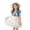 White, variant on Babcutegg Cute Denim Skirt With Floral Mesh Overlay, Sleeveless Cowboy-Style Dress And Matching Hat For Young Girls White Size 2T