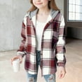 thumbnail image 2 of Flannel Shirts For Women Fall Outfits For Girls Girls Long Sleeve Flannel Shirt Casual Button Down Plaid Shirts, 2 of 5