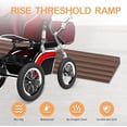 thumbnail image 3 of Threshold Ramps for Doorways Self-Adhesive Rubber Ramps for Door Threshold Rubber Door Threshold Ramp for Wheelchair Stroller Scooter Reducer Ramp (Brown, 2” Wide x 10' Long), 3 of 8