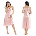 thumbnail image 5 of Women Sleepwear Satin Nightgown Mini Slip Chemise Long Nightwear, 5 of 5