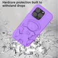 thumbnail image 7 of Dteck for iPhone 16 Pro Max Case with Hidden Stand, Military Grade Drop Protection EVA Shockproof Protective Phone Case for iPhone 16 Pro Max,Purple, 7 of 7