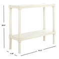 thumbnail image 3 of SAFAVIEH Rafiki Distressed White Wood Console Table with Shelf (31.5 in. W x 11.8 in. D x 29.5 in. H), 3 of 9