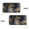 thumbnail image 3 of Watercolor Snake Skin Wallet Women, Leather Bifold Multi Card Wallet, Women's Wallets, Long Purse, 3 of 7