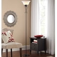 thumbnail image 6 of Mainstays Black Iron Scroll Traditional Torchiere Floor Lamp 71"H, LED Bulb Included, 6 of 7