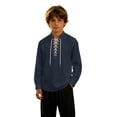 thumbnail image 2 of Kids Costume Long Sleeve Boys Medieval Shirt Pirate Costume Kids Kids Boy Dress up Clothes for Play Halloween Costumes for Boys 5-6 Years, 2 of 5