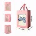 thumbnail image 5 of 6pcs square paper gift bags with handles and transparent PVC windows, suitable for wedding parties, birthdays, Mother's Day, Thanksgiving, flower shop gift decorations, 5 of 8