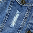 thumbnail image 5 of Boys Girls Distressed Denim Vest Kids' Sleeveless Button Down Washed Jacket Trendy Casual Vest for Outdoor Play & Leisure (2-10 Years), 5 of 9