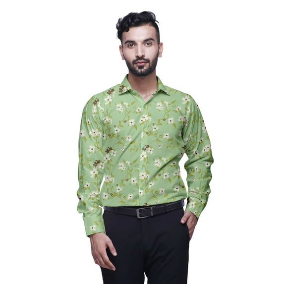 BESTMAN Printed Shirts For Men Shirts Cotton Button Down Shirts Long Sleeve