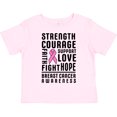 thumbnail image 3 of Inktastic Breast Cancer Awareness Strenght Courage Support Love Boys or Girls Toddler T-Shirt, 3 of 5