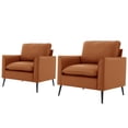 thumbnail image 2 of Modern Sofas TS Cat paw leather upholstered sofa 2PC,Nordic retro light luxury living room balcony bedroom single casual sofa chair,Rustic Sofas, 2 of 12