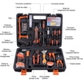 thumbnail image 2 of Estuche de herramientas completo, 100 piezas, caja de herramientas, herramientas mecánicas de bricolaje para reparaciones diarias, 2 of 8