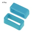 thumbnail image 3 of Uxcell Watch Band Strap Loops Silicone Watch Holder Keeper for 16mm Width Watch Band, Turquoise Blue 4 Pack, 3 of 5