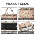 thumbnail image 4 of Large Capacity Tote Bag,Pioneer Flower Floral Print Pattern Handbag Fashion Luxury Tote Bag,15.7"x13"x 5.1" Inches,Laptop Compatible, 4 of 6