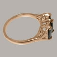 thumbnail image 4 of LBG British Made 9k Rose Gold Natural Sapphire Womens Trilogy Ring - 33 size options - Size 11.25, 4 of 5