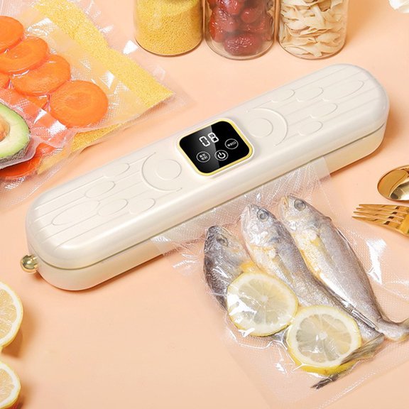 Zssyw High-Power Food Vacuum Sealing Machine, Fully Automatic Plastic Sealer with LCD Screen, Home Use Vacuum Packager for Freshness and Long-Term Storage