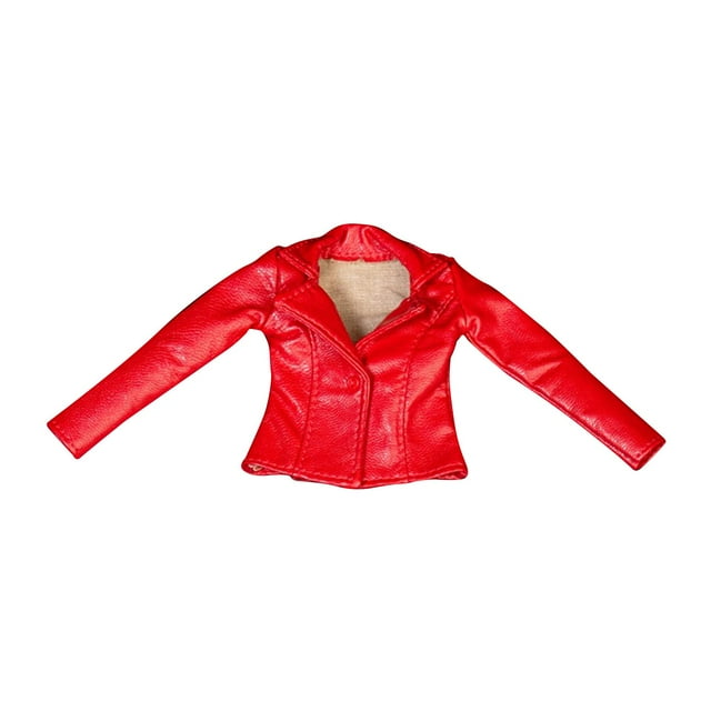 1:6 PU Leather Coat for 12" Action Figure Clothes Accessories Red