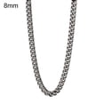 thumbnail image 6 of Kripyery Chain Thick Long Necklace Titanium Steel Punk Wide Chain Necklace Jewelry Accessory, 6 of 7