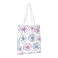 thumbnail image 2 of YFYANG Reusable Cotton Canvas Tote Shopping Bag, Purple Flower Graffiti Washable Portable Grocery Bag for Daily Travel, 2 of 8
