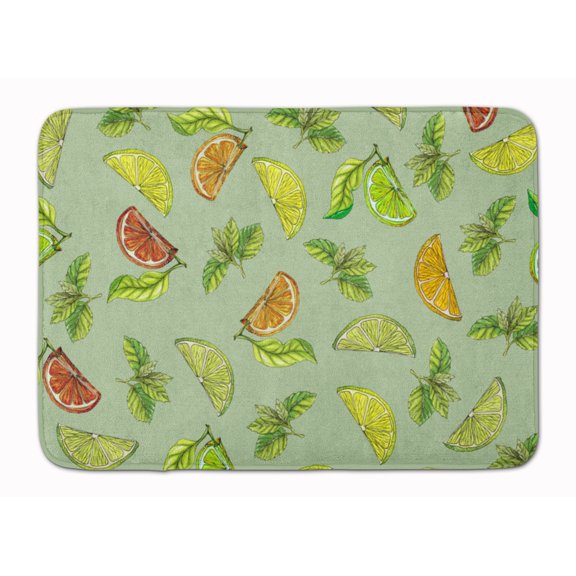 Carolines Treasures BB5206RUG Lemons Limes and Oranges Machine Washable Memory Foam Mat 19 X 27" multicolor