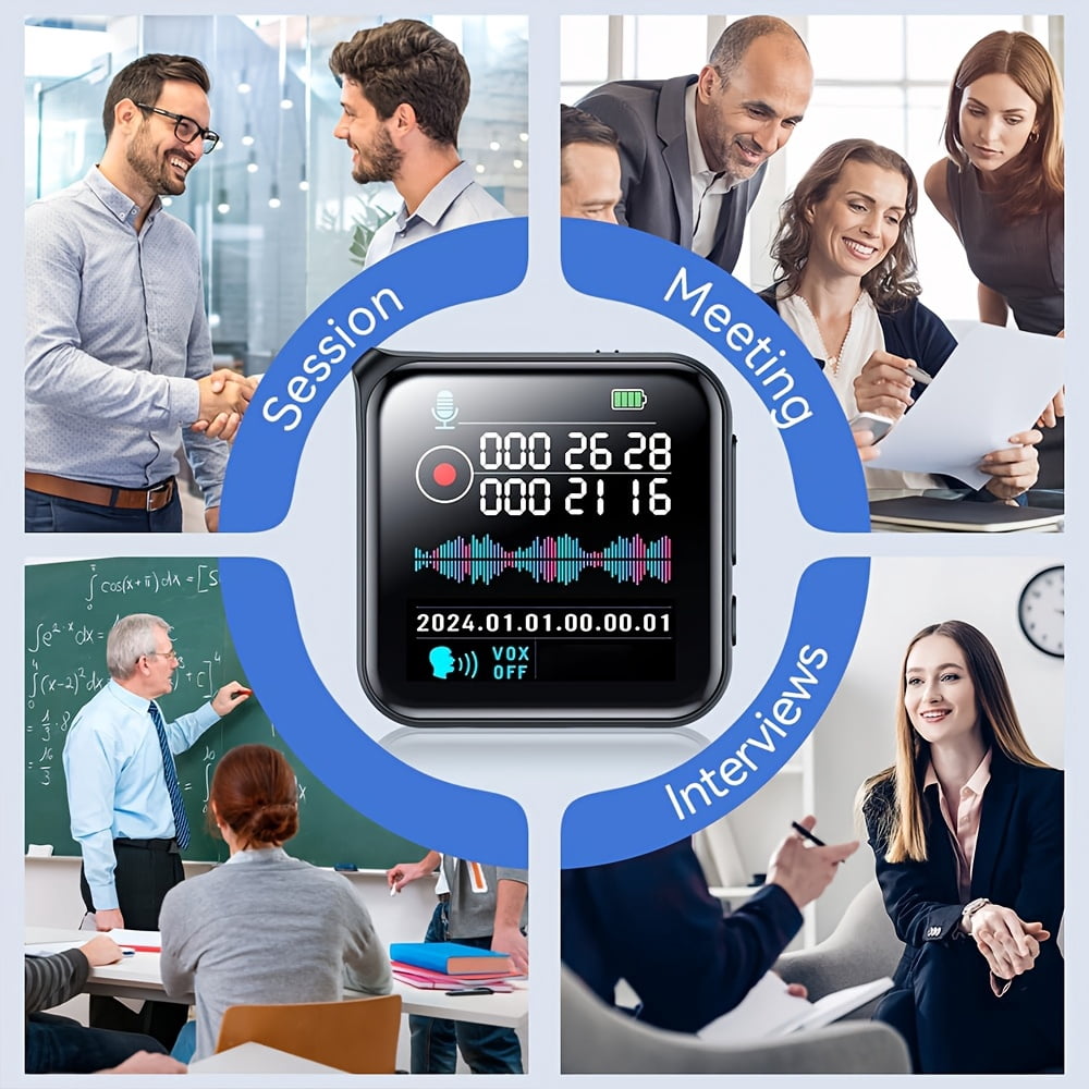 128GB Mini Recorder Device, Digital Voice Recorder With Playback, Small Voice Recorder Device With Noice Reduction, Password Audio Recorder For Interview Compatible With Phone/PC